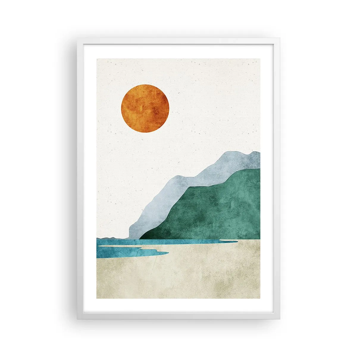 Póster en marco blanco - Un paisaje como debe ser - 50x70 cm