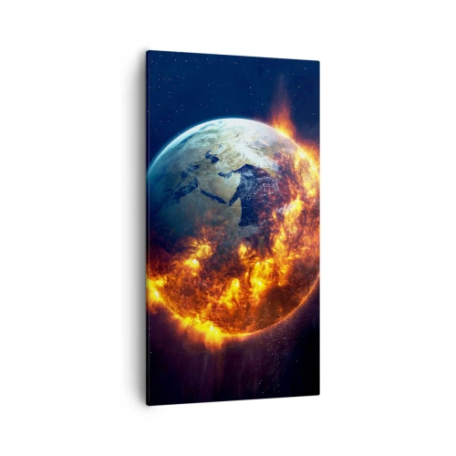 Cuadro sobre lienzo - Impresión de Imagen - La llama del apocalipsis - 55x100 cm