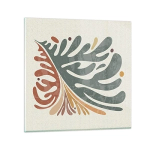Cuadro sobre vidrio - Impresiones sobre Vidrio - Hoja multicolor - 40x40 cm