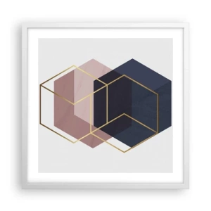 Póster en marco blanco - El poder de la sencillez - 50x50 cm