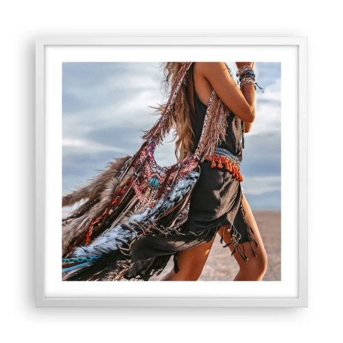 Póster en marco blanco - La chamana - 50x50 cm