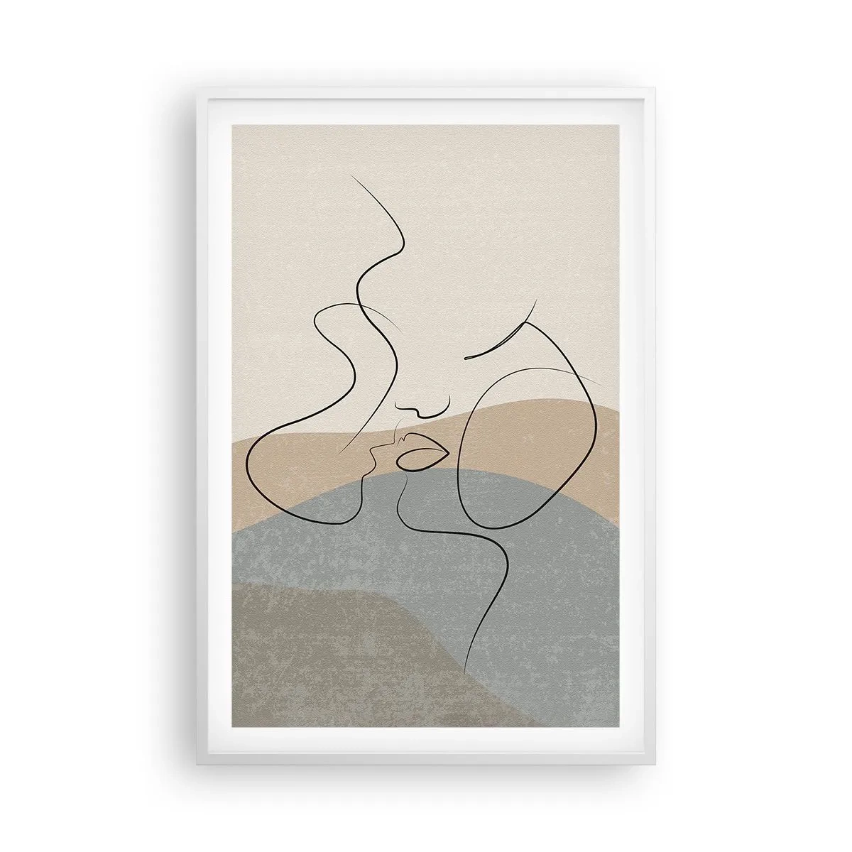 Póster en marco blanco - Como una pincelada - 61x91 cm