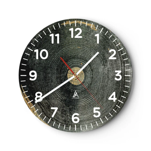 Reloj de pared - Reloj de vidrio - Cambio y perpetuidad - 40x40 cm