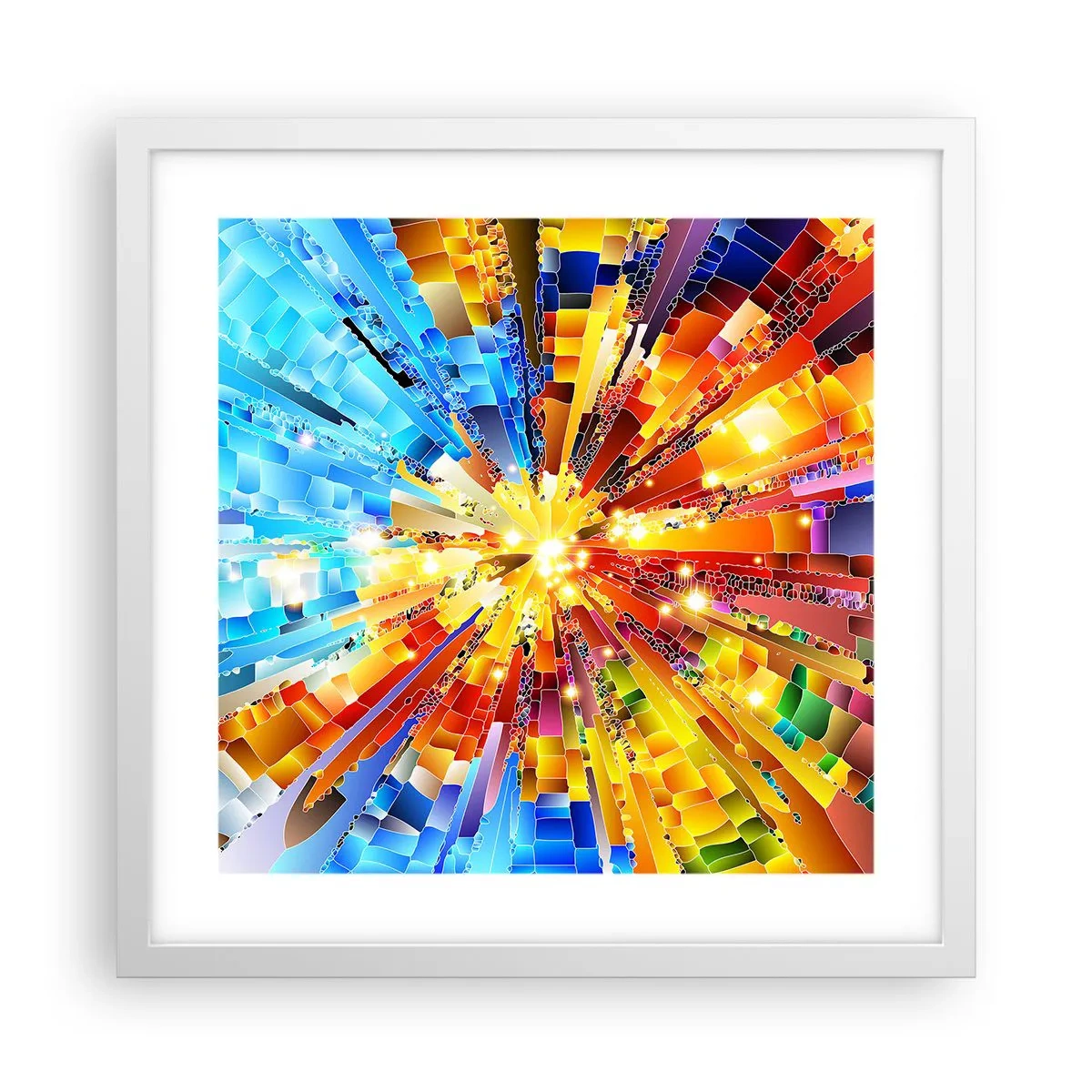 Póster en marco blanco - In medias res - 40x40 cm