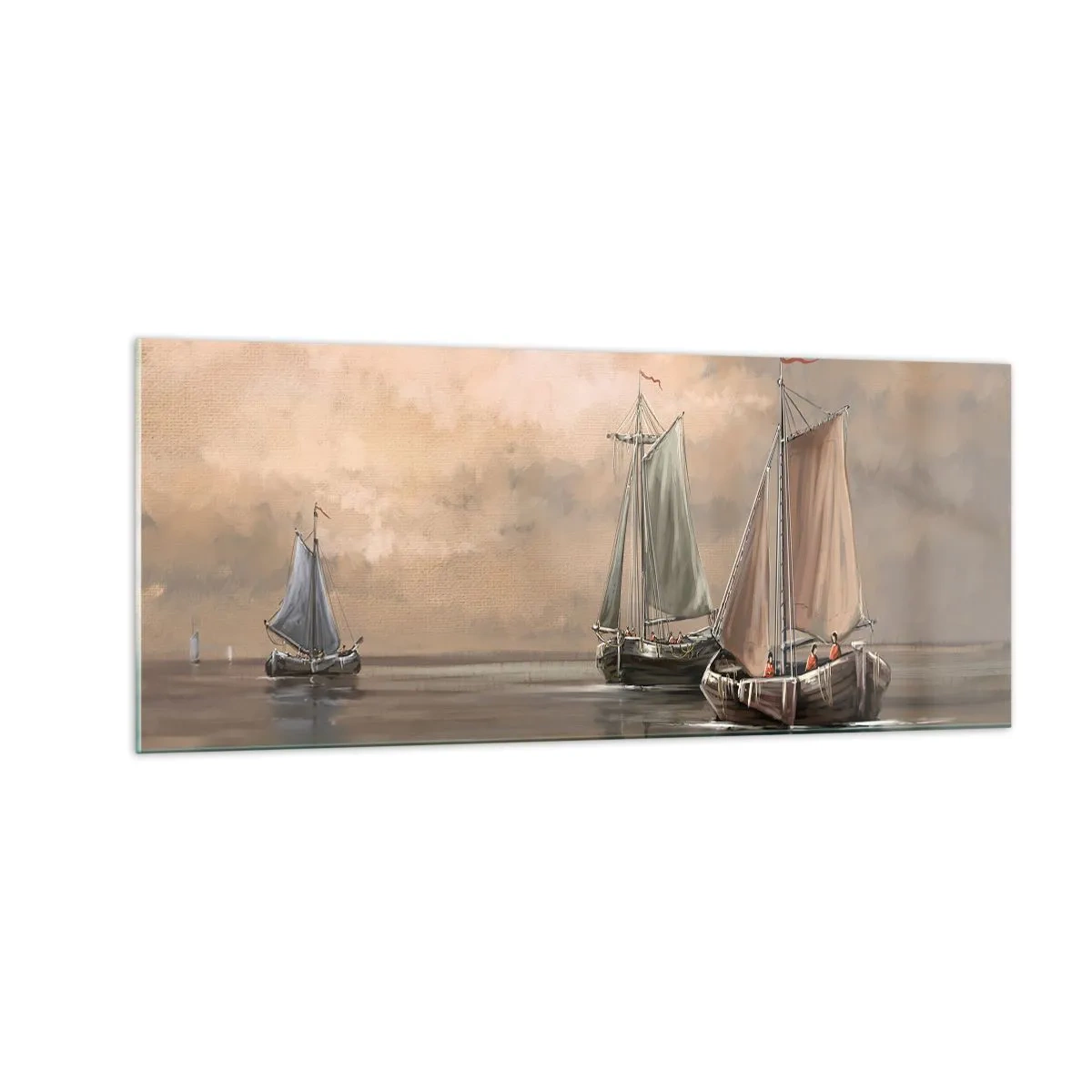 Cuadro sobre vidrio - Impresiones sobre Vidrio - El regreso de los marineros - 100x40 cm