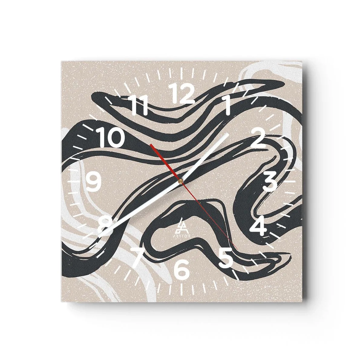 Reloj de pared - Reloj de vidrio - Expresión multiplicada - 30x30 cm