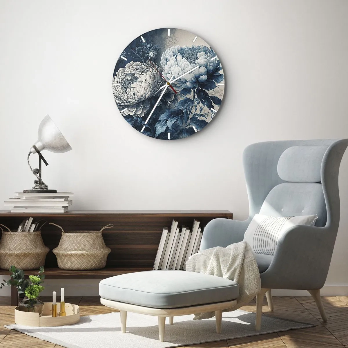 Reloj de pared - Reloj de vidrio - Una pareja unida - 30x30 cm