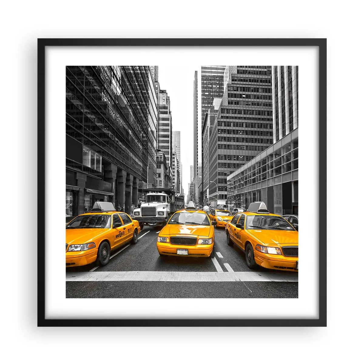 Póster en marco negro - Nosotros somos los que damos color a la ciudad - 50x50 cm