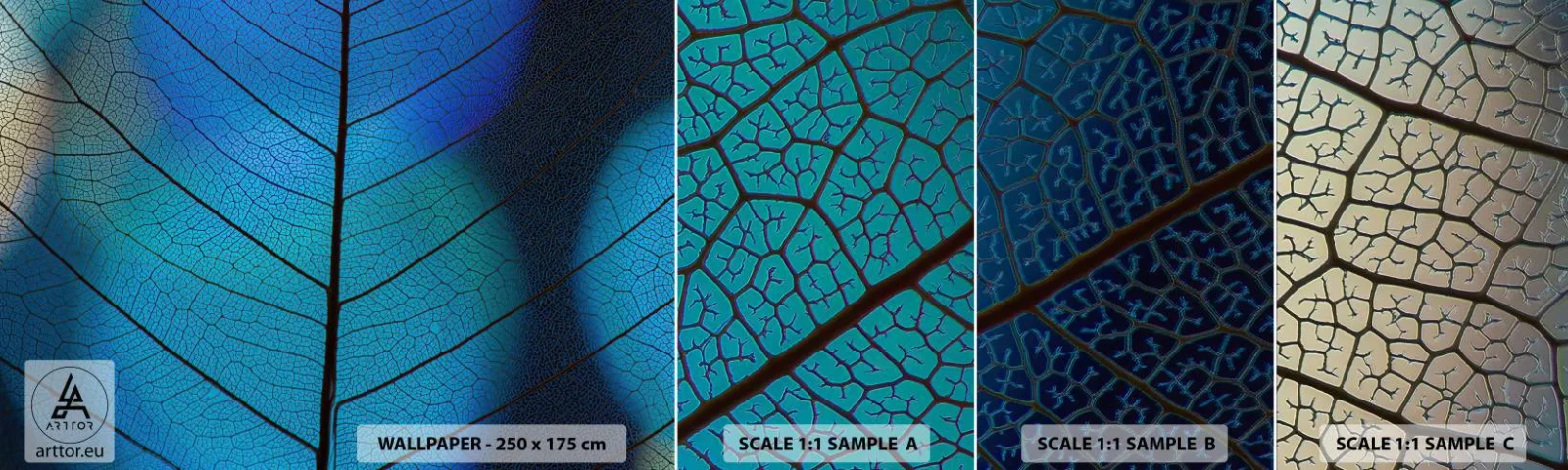 Muestra De Fotomural Standard Eco - Construcción intrincada - Hoja, Naturaleza, Planta - 100x30 cm