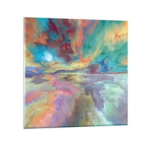 Cuadro sobre vidrio - Impresiones sobre Vidrio - Dos cielos - 40x40 cm