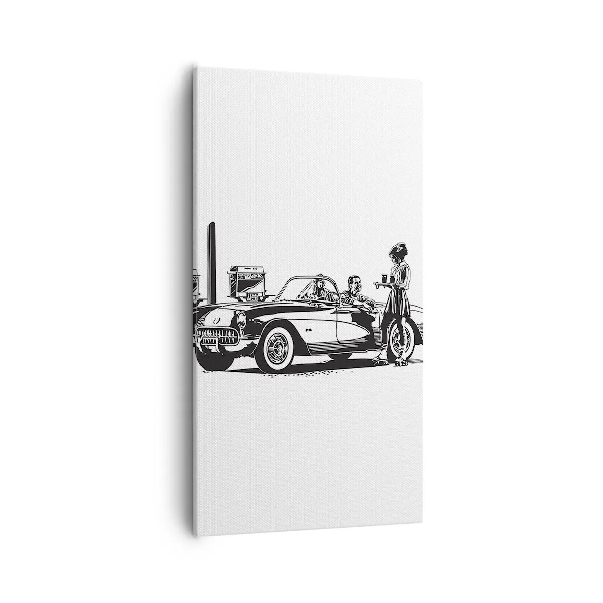 Cuadro sobre lienzo - Impresión de Imagen - Años 60 - la América despreocupada - 55x100 cm