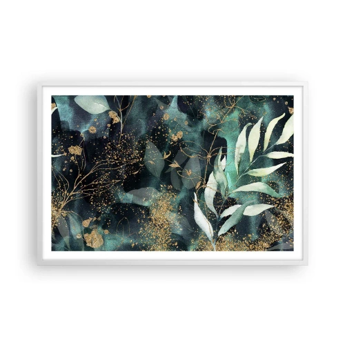 Póster en marco blanco - Jardín encantado - 91x61 cm