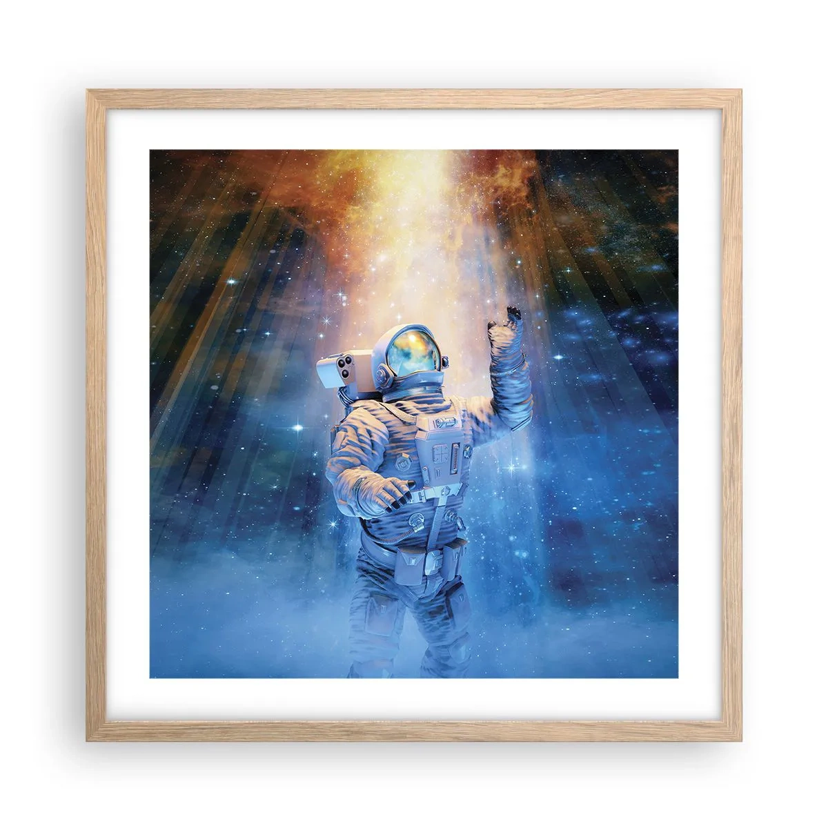 Póster en marco roble claro - El descubrimiento - 50x50 cm