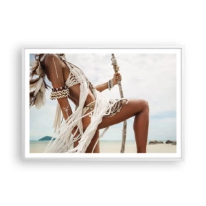 Póster en marco blanco - Sacerdotisa del sol - 100x70 cm