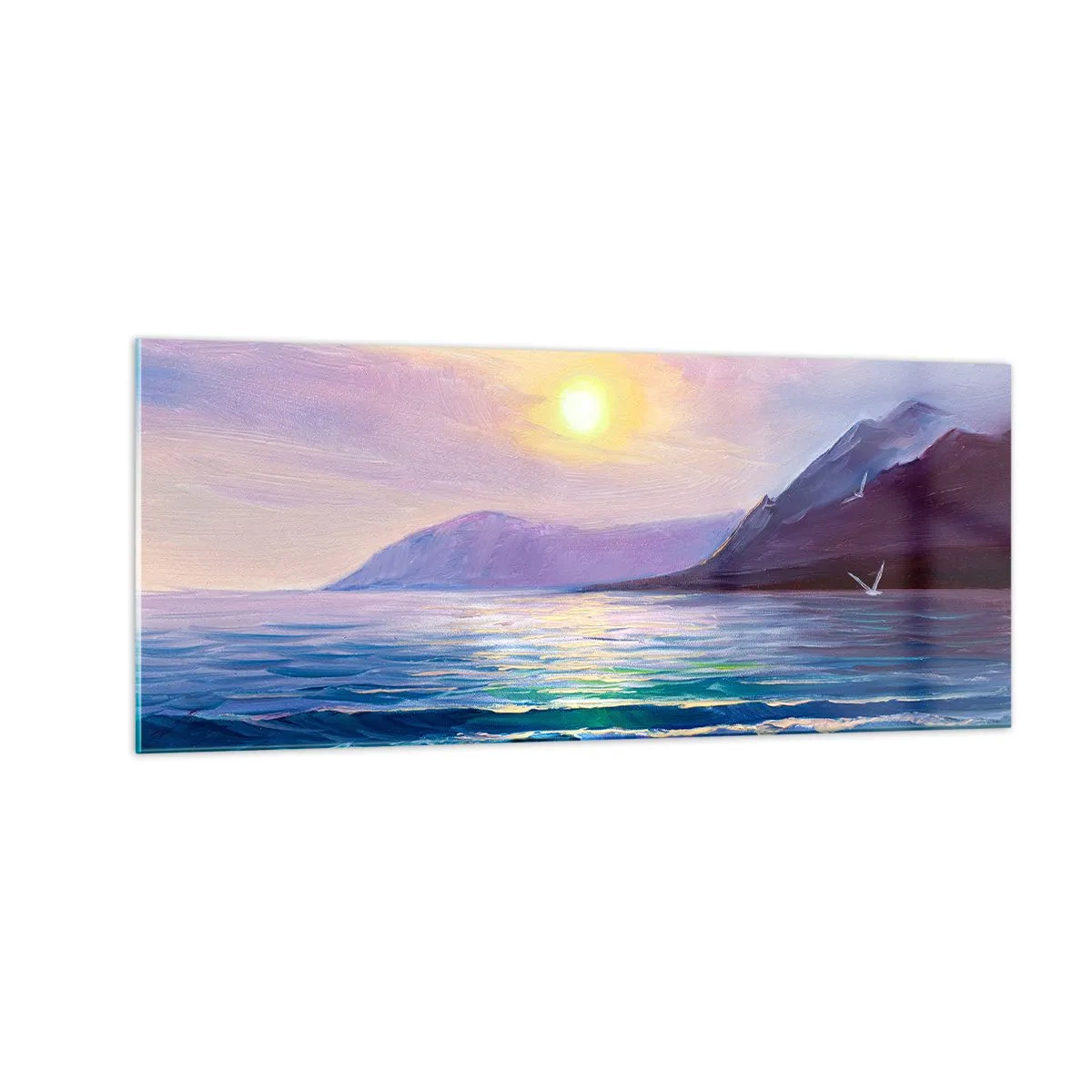 Cuadro sobre vidrio - Impresiones sobre Vidrio - Cristal de agua y aire - 100x40 cm
