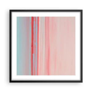 Póster en marco negro - Abstracción al amanecer - 50x50 cm