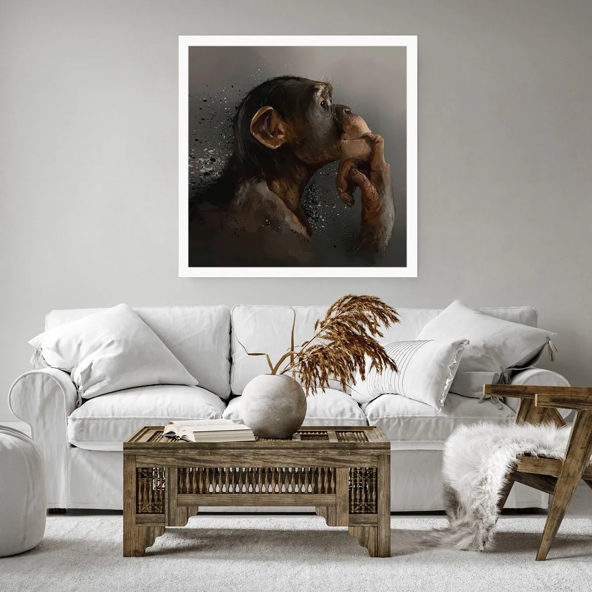 Póster - La evolución del pensador - 50x50 cm