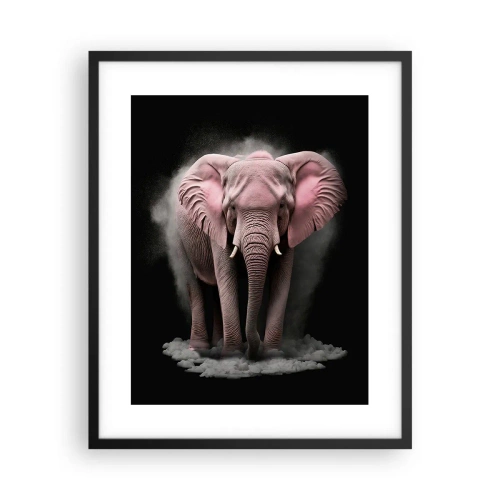Póster en marco negro - El rey rosado de oriente - 40x50 cm