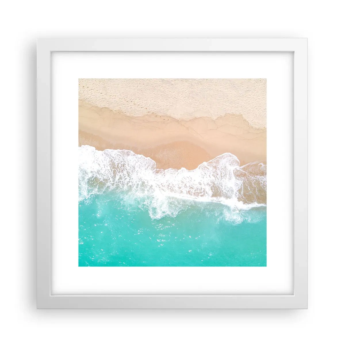 Póster en marco blanco - Un toque acariciador - 30x30 cm