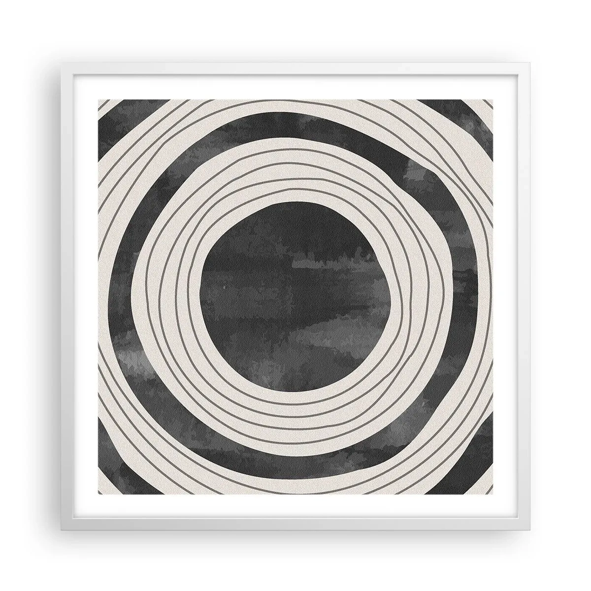 Póster en marco blanco - En el centro mismo - 60x60 cm