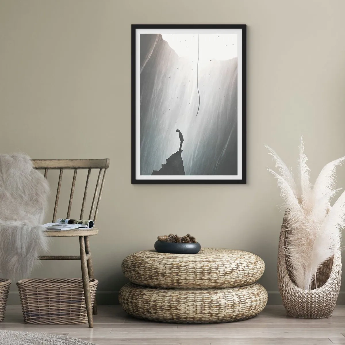 Póster en marco negro - Siempre hay una salida - 30x40 cm