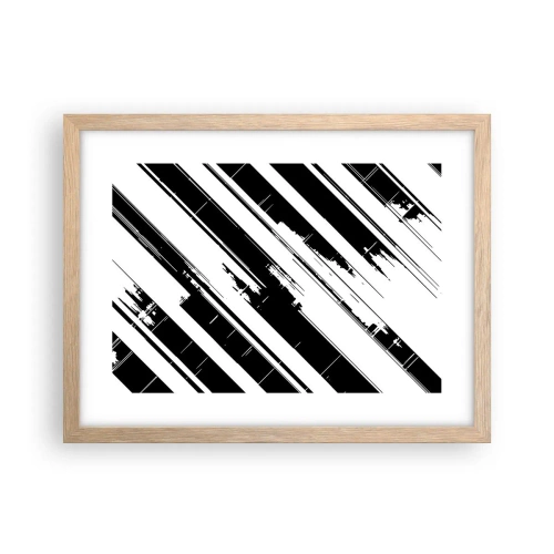 Póster en marco roble claro - Composición intensa y dinámica - 40x30 cm