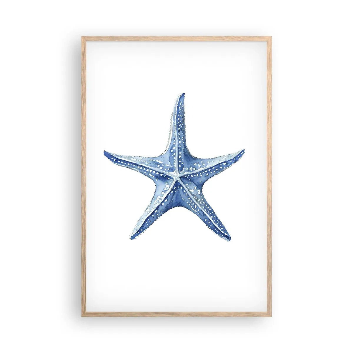 Póster en marco roble claro - Estrella de mar - 61x91 cm