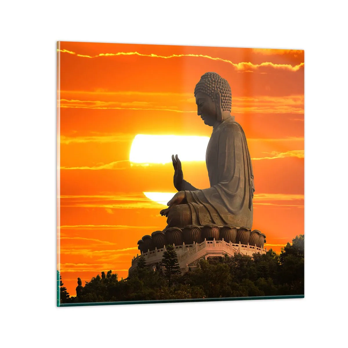 Cuadro sobre vidrio - Impresiones sobre Vidrio - Sin miedo al mundo - 60x60 cm