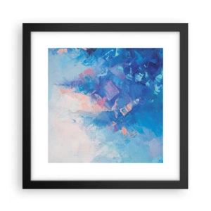 Póster en marco negro - Abstracción invernal - 30x30 cm