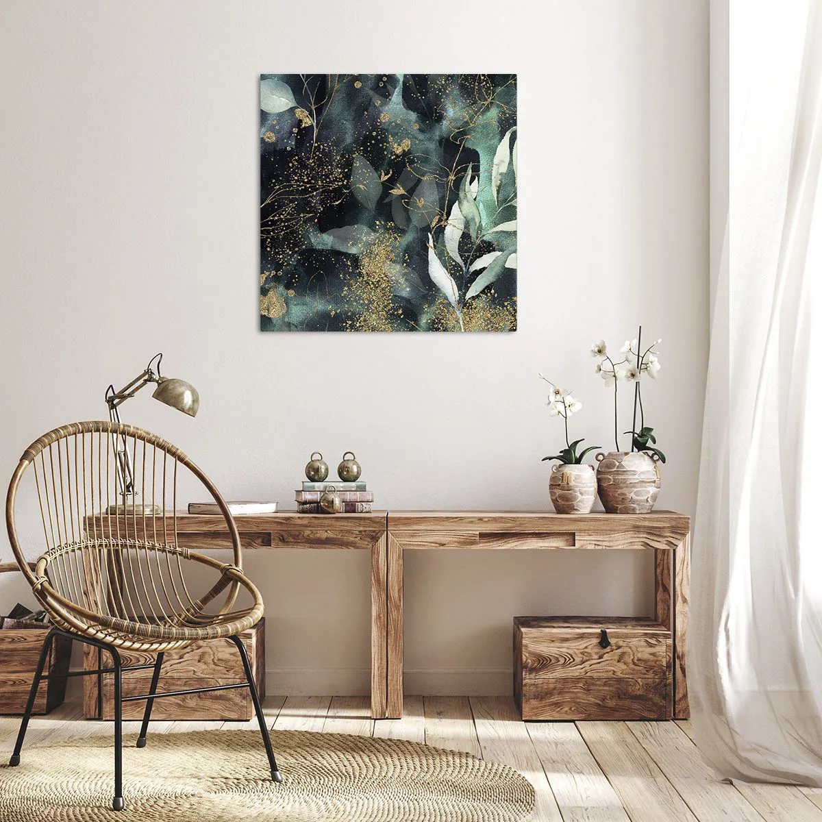 Cuadro sobre lienzo - Impresión de Imagen - Jardín encantado - 40x40 cm