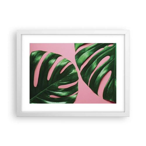 Póster en marco blanco - Cita con el verde - 40x30 cm