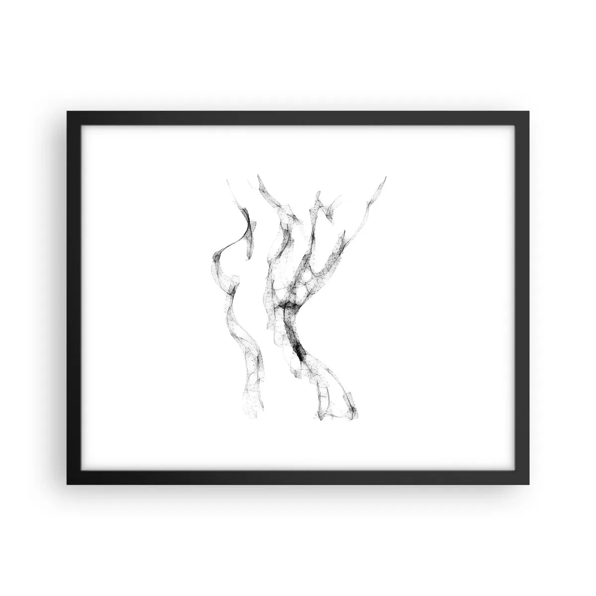 Póster en marco negro - Hermosa y fuerte - 50x40 cm