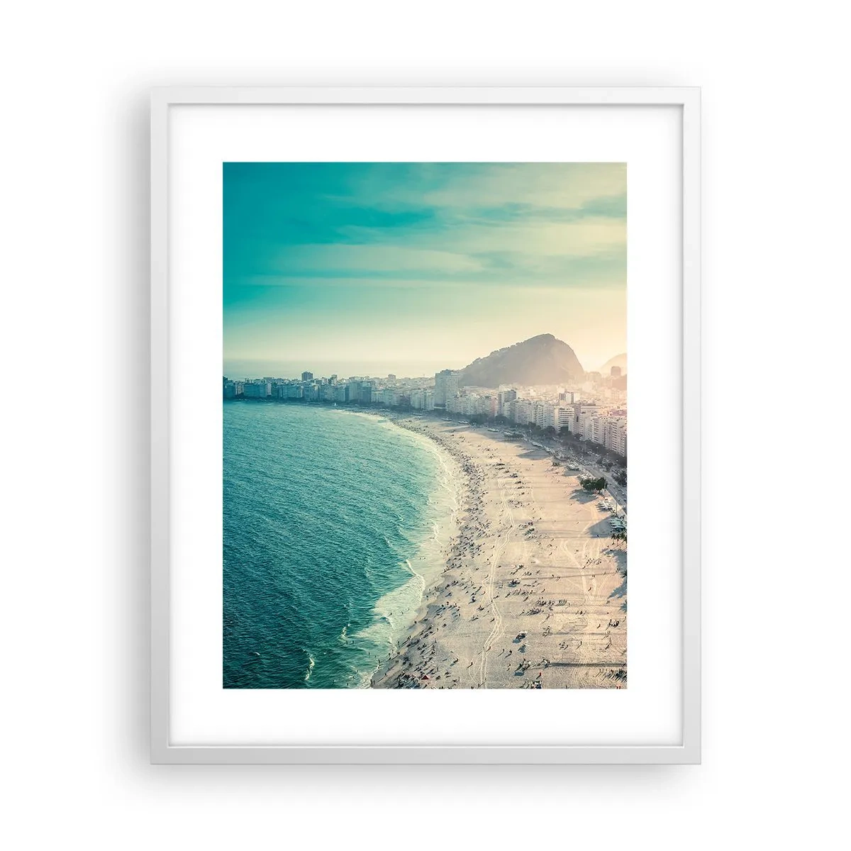 Póster en marco blanco - Vacaciones perpetuas en Río - 40x50 cm