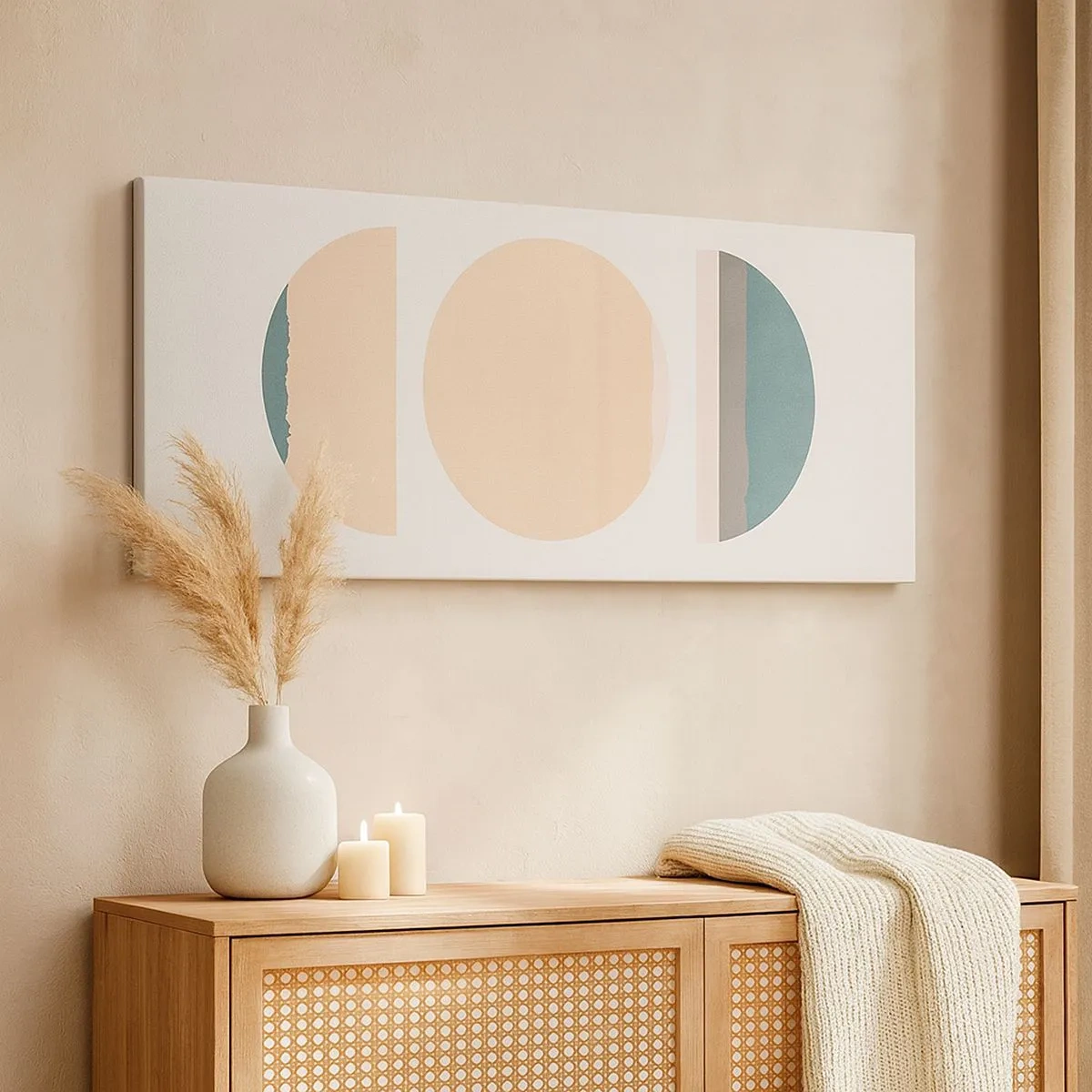 Cuadro sobre lienzo - Impresión de Imagen - Círculo tras círculo - 100x40 cm