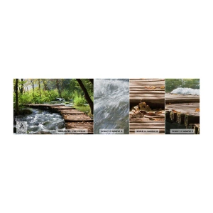 Muestra de fotomural Premium Canvas - Sobre una cascada de espuma - Paisaje, Croacia, Naturaleza - 100x30 cm