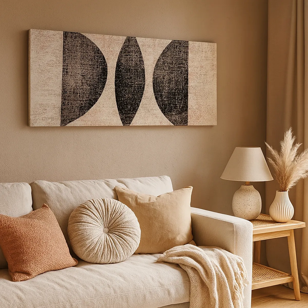 Cuadro sobre lienzo - Impresión de Imagen - Abstracción étnica - 30x30 cm