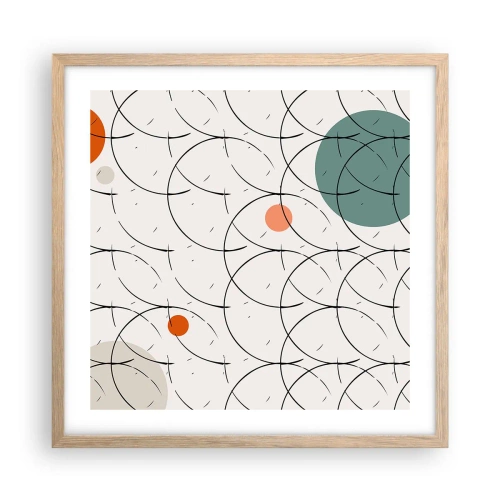 Póster en marco roble claro - Con espíritu pop-art - 50x50 cm