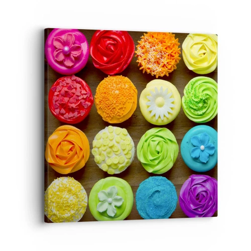 Cuadro sobre lienzo - Impresión de Imagen - Cada uno diferente - todos deliciosos - 30x30 cm