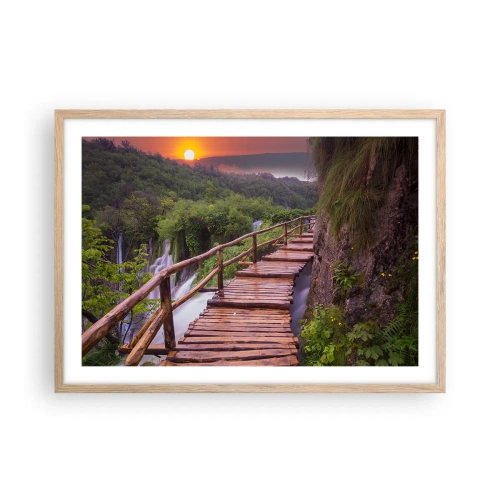 Póster en marco roble claro - Una belleza inimaginable - 70x50 cm