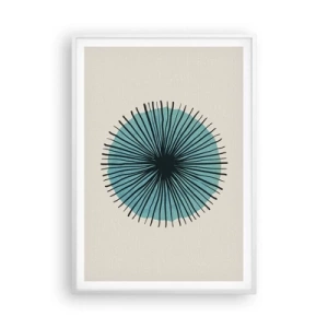 Póster en marco blanco - Radiante en azul - 70x100 cm