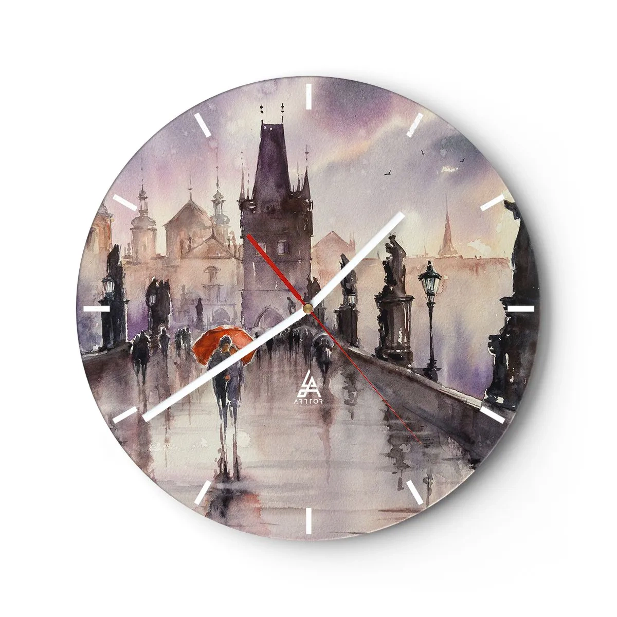 Reloj de pared - Reloj de vidrio - La gente no cambia - 40x40 cm