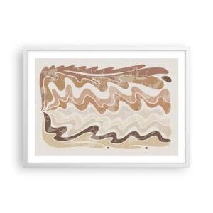 Póster en marco blanco - Buena energía - buenas emociones - 70x50 cm