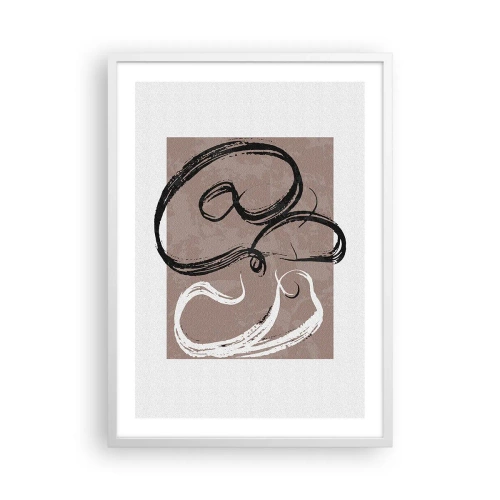 Póster en marco blanco - Composición: la búsqueda de la plenitud - 50x70 cm