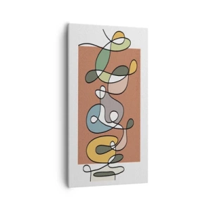 Cuadro sobre lienzo - Impresión de Imagen - Abstracción: una maraña de colores - 55x100 cm