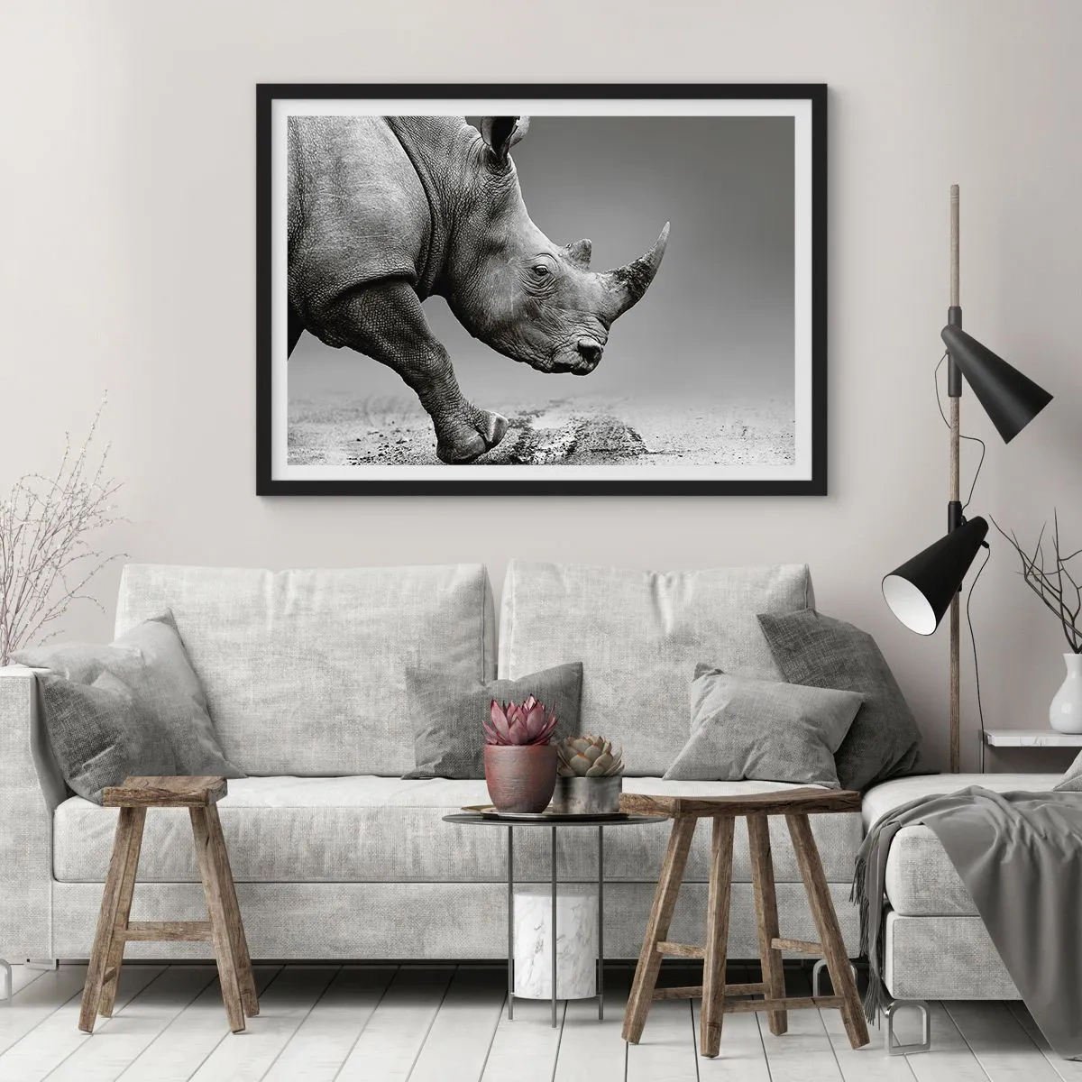 Póster en marco negro - Fuerza imparable - 50x40 cm