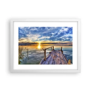 Póster en marco blanco - El viento se va a descansar - 40x30 cm