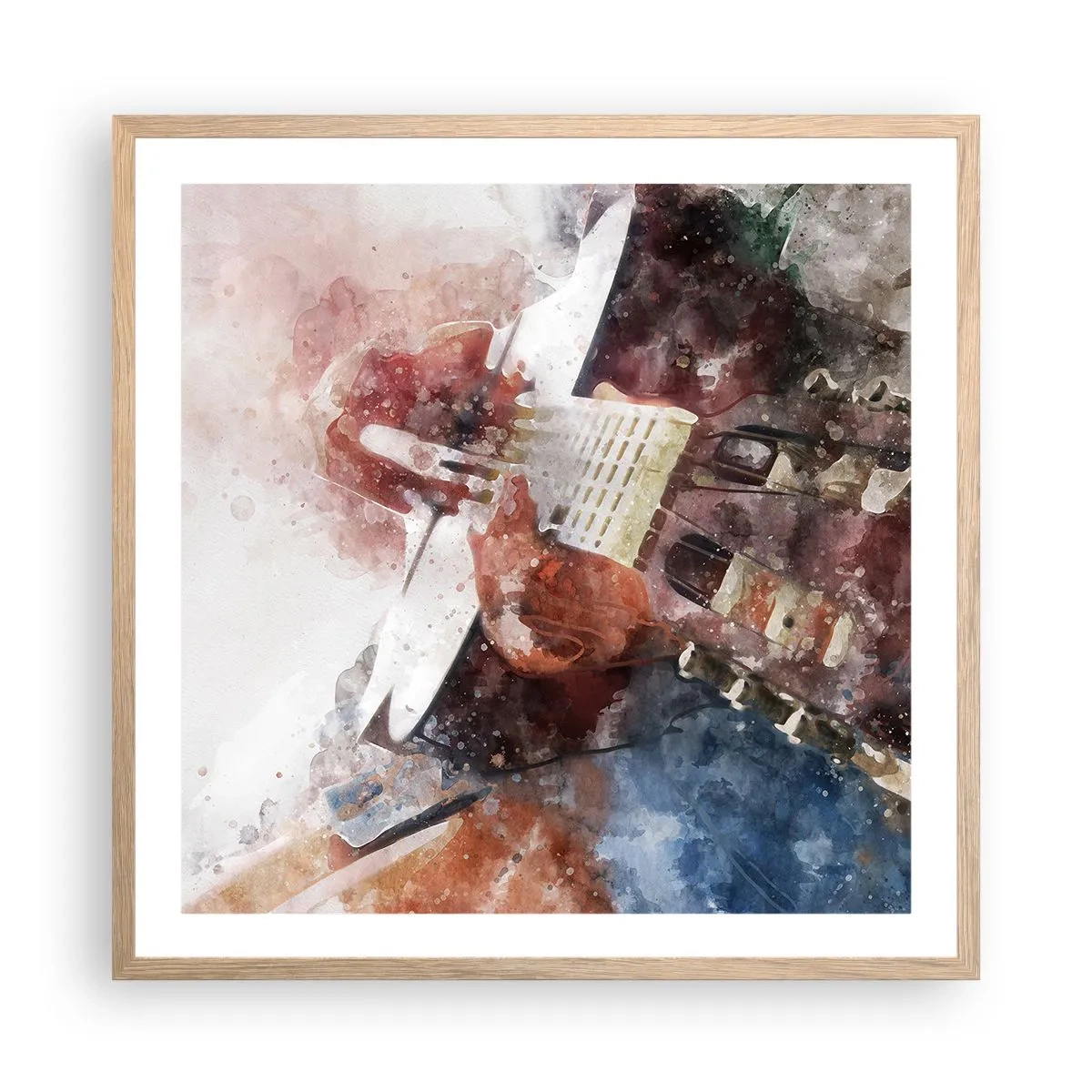 Póster en marco roble claro - ¿Y qué opinas? - 60x60 cm