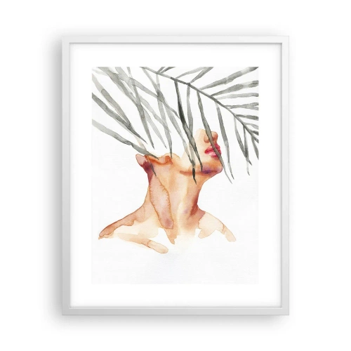 Póster en marco blanco - Siente el pulso de los trópicos - 40x50 cm