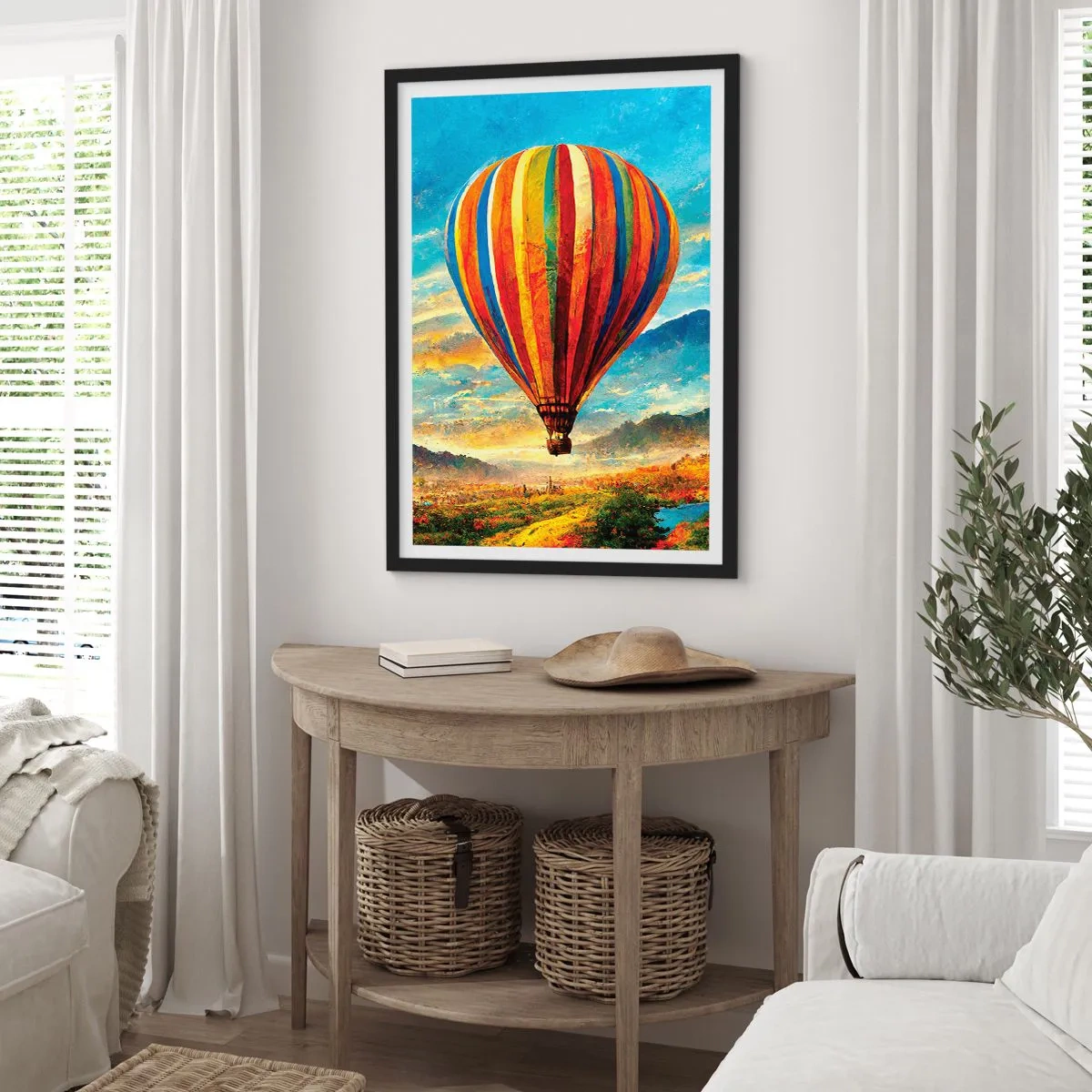 Póster en marco negro - En silencio se ve el horizonte - 70x100 cm