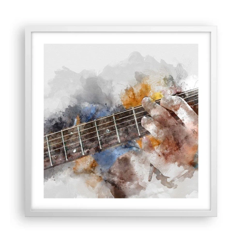 Póster en marco blanco - Poesía entre las cuerdas - 50x50 cm